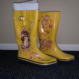 Ed hardy rain boots